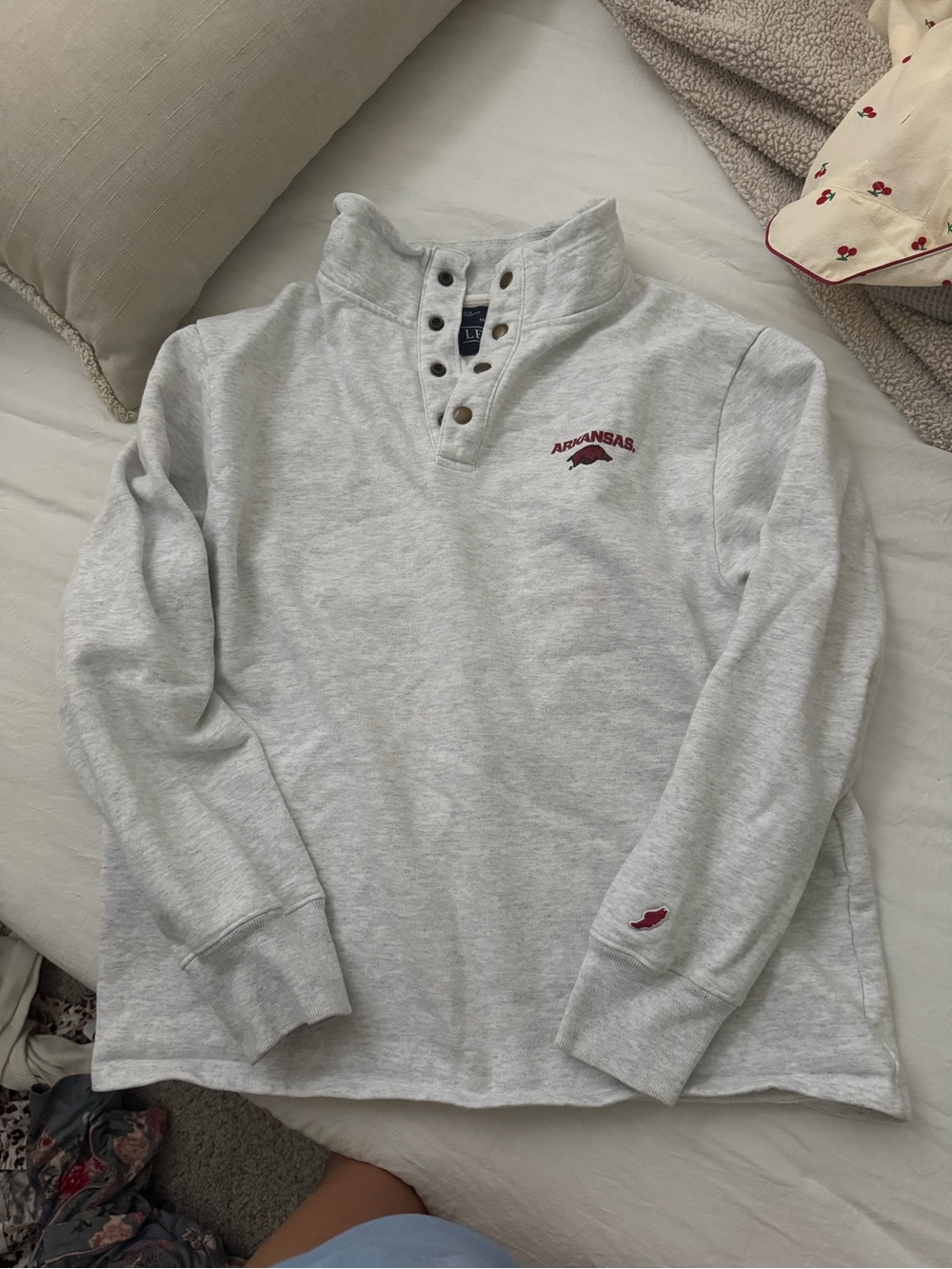 Arkansas Razorbacks League Fleece Quarter Snap up Pullover Sweatshirt
